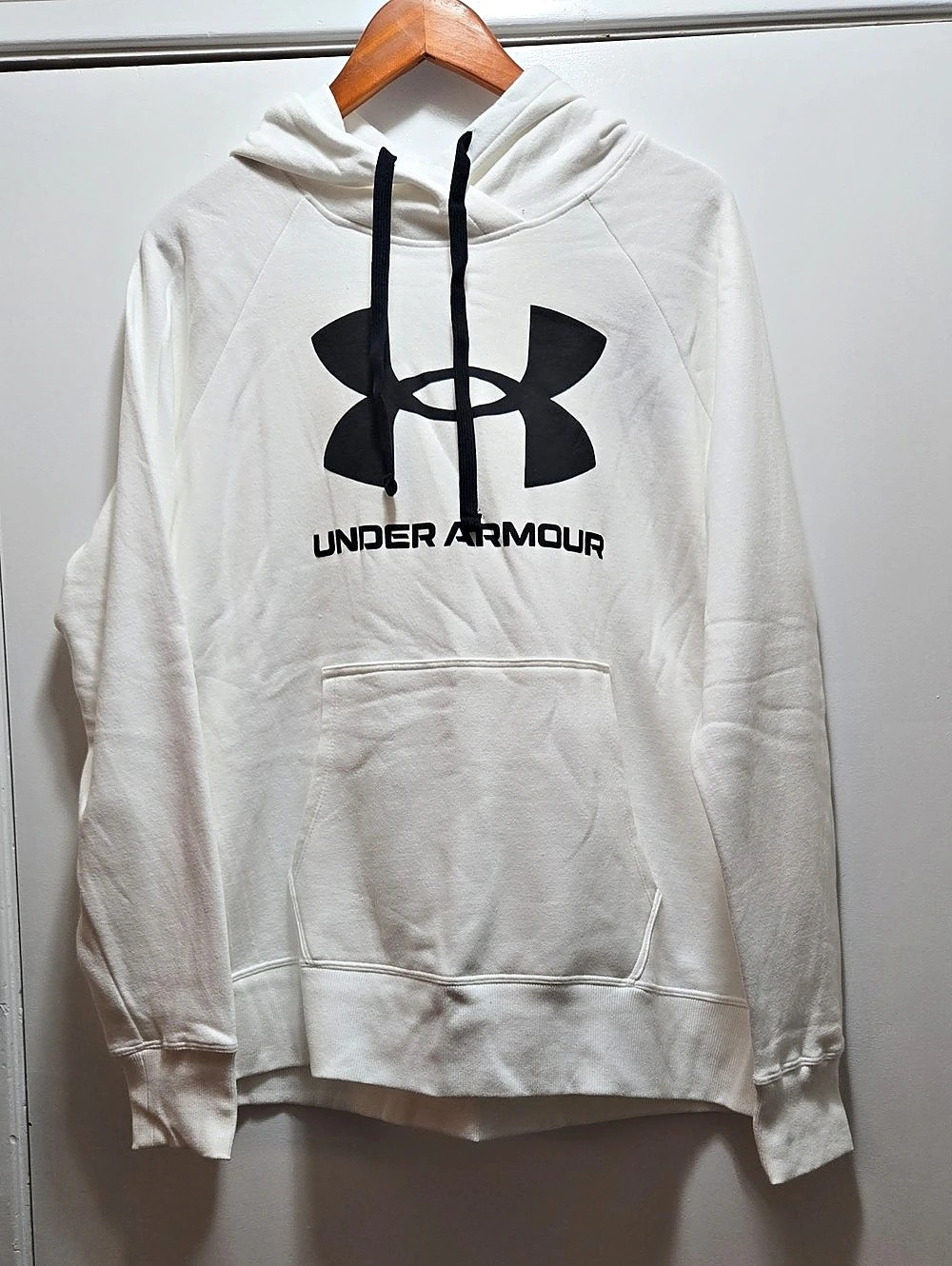 Under Armour Rival Fleece Logo Hoodie in White XL NWT